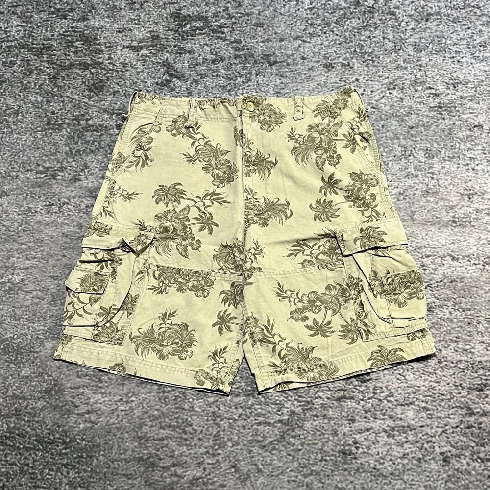Wonder Wall Cargo Shorts Mens 36 Floral‎ Pattern Surf Skater Vintage Y2K